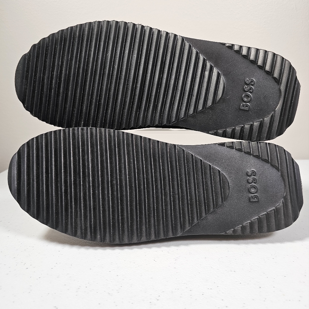 Hugo Boss Homium Slip-On Shoes Knitted Mules Comfort Flats Black Size Eur 41 NEW - Picture 9 of 13